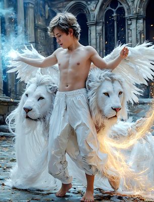 Male magic and myth: dragons, mages, elves, and sorcery. Cinematic UHD art.