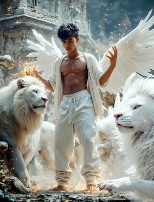 Male magic and myth: dragons, mages, elves, and sorcery. Cinematic UHD art.