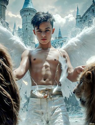 Male magic and myth: dragons, mages, elves, and sorcery. Cinematic UHD art.