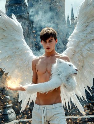 Male magic and myth: dragons, mages, elves, and sorcery. Cinematic UHD art.