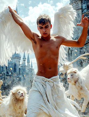 Male magic and myth: dragons, mages, elves, and sorcery. Cinematic UHD art.