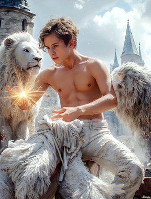 Male magic and myth: dragons, mages, elves, and sorcery. Cinematic UHD art.