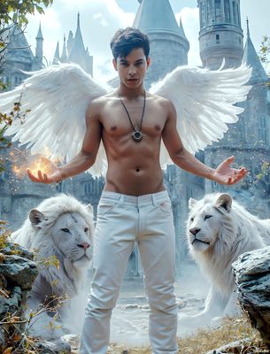 Male magic and myth: dragons, mages, elves, and sorcery. Cinematic UHD art.