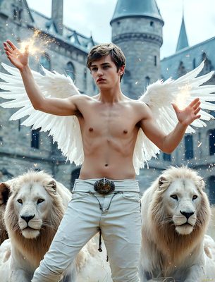 Male magic and myth: dragons, mages, elves, and sorcery. Cinematic UHD art.