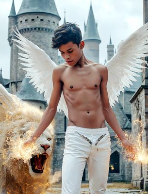 Male magic and myth: dragons, mages, elves, and sorcery. Cinematic UHD art.