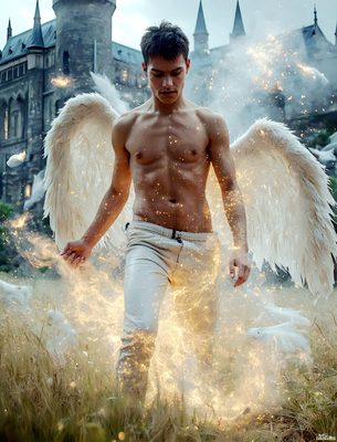 Male magic and myth: dragons, mages, elves, and sorcery. Cinematic UHD art.