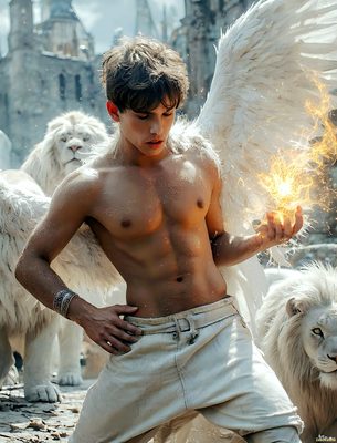 Male magic and myth: dragons, mages, elves, and sorcery. Cinematic UHD art.