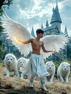 Male magic and myth: dragons, mages, elves, and sorcery. Cinematic UHD art.