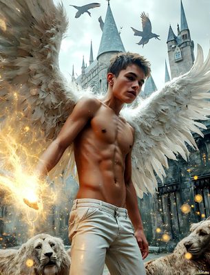 Male magic and myth: dragons, mages, elves, and sorcery. Cinematic UHD art.