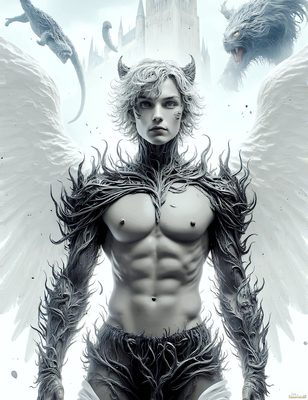 Male magic and myth: dragons, mages, elves, and sorcery. Cinematic UHD art.