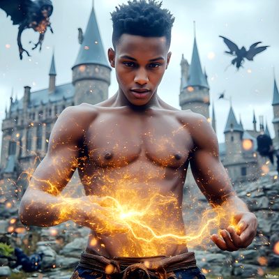 Male magic and myth: dragons, mages, elves, and sorcery. Cinematic UHD art.