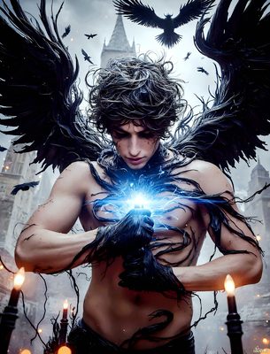 Male magic and myth: dragons, mages, elves, and sorcery. Cinematic UHD art.