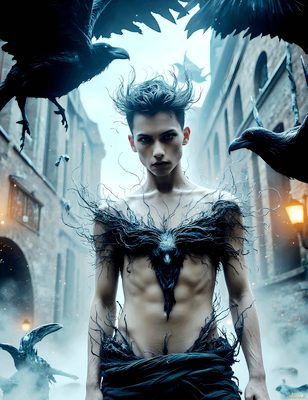Male magic and myth: dragons, mages, elves, and sorcery. Cinematic UHD art.