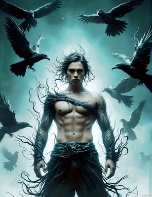 Male magic and myth: dragons, mages, elves, and sorcery. Cinematic UHD art.