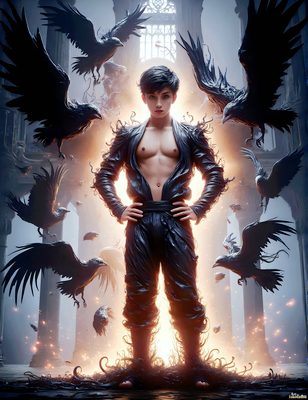 Male magic and myth: dragons, mages, elves, and sorcery. Cinematic UHD art.