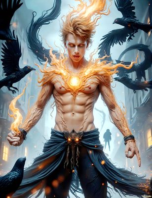 Male magic and myth: dragons, mages, elves, and sorcery. Cinematic UHD art.
