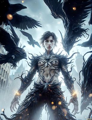 Male magic and myth: dragons, mages, elves, and sorcery. Cinematic UHD art.