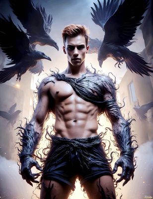 Male magic and myth: dragons, mages, elves, and sorcery. Cinematic UHD art.