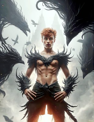Male magic and myth: dragons, mages, elves, and sorcery. Cinematic UHD art.