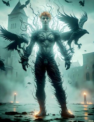 Male magic and myth: dragons, mages, elves, and sorcery. Cinematic UHD art.