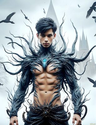 Male magic and myth: dragons, mages, elves, and sorcery. Cinematic UHD art.