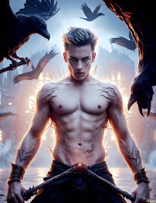 Male magic and myth: dragons, mages, elves, and sorcery. Cinematic UHD art.