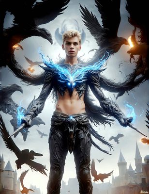 Male magic and myth: dragons, mages, elves, and sorcery. Cinematic UHD art.