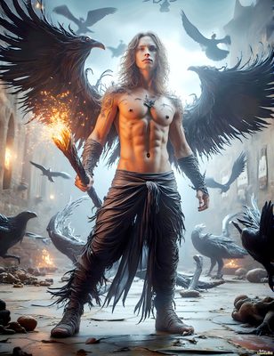 Male magic and myth: dragons, mages, elves, and sorcery. Cinematic UHD art.