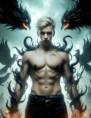 Male magic and myth: dragons, mages, elves, and sorcery. Cinematic UHD art.