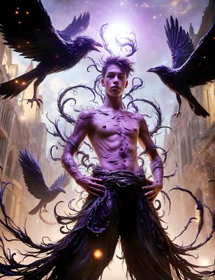 Male magic and myth: dragons, mages, elves, and sorcery. Cinematic UHD art.