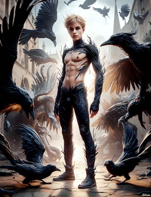Male magic and myth: dragons, mages, elves, and sorcery. Cinematic UHD art.
