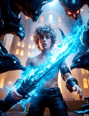 Male magic and myth: dragons, mages, elves, and sorcery. Cinematic UHD art.