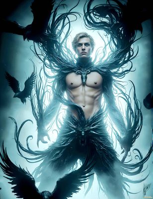 Male magic and myth: dragons, mages, elves, and sorcery. Cinematic UHD art.