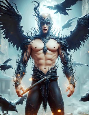 Male magic and myth: dragons, mages, elves, and sorcery. Cinematic UHD art.