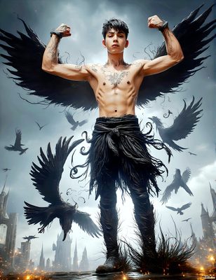 Male magic and myth: dragons, mages, elves, and sorcery. Cinematic UHD art.