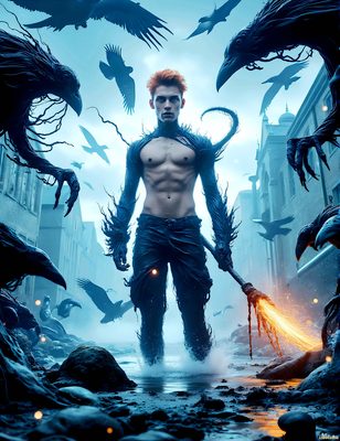Male magic and myth: dragons, mages, elves, and sorcery. Cinematic UHD art.