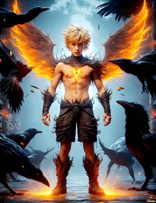 Male magic and myth: dragons, mages, elves, and sorcery. Cinematic UHD art.