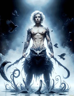 Male magic and myth: dragons, mages, elves, and sorcery. Cinematic UHD art.