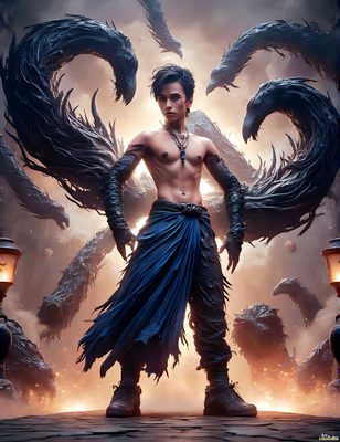 Male magic and myth: dragons, mages, elves, and sorcery. Cinematic UHD art.