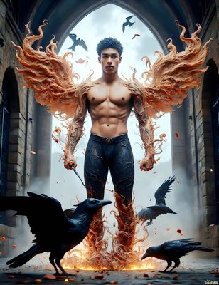 Male magic and myth: dragons, mages, elves, and sorcery. Cinematic UHD art.
