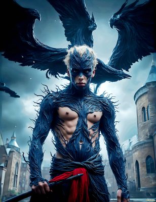 Male magic and myth: dragons, mages, elves, and sorcery. Cinematic UHD art.