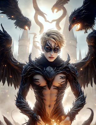 Male magic and myth: dragons, mages, elves, and sorcery. Cinematic UHD art.