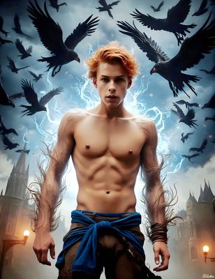 Male magic and myth: dragons, mages, elves, and sorcery. Cinematic UHD art.
