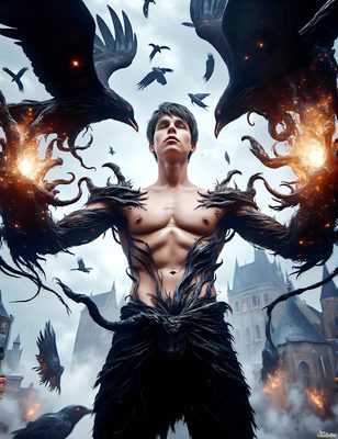 Male magic and myth: dragons, mages, elves, and sorcery. Cinematic UHD art.