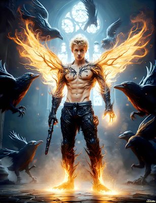 Male magic and myth: dragons, mages, elves, and sorcery. Cinematic UHD art.