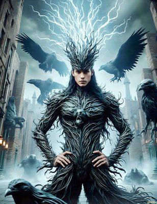 Male magic and myth: dragons, mages, elves, and sorcery. Cinematic UHD art.