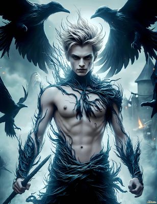 Male magic and myth: dragons, mages, elves, and sorcery. Cinematic UHD art.