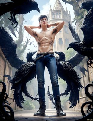 Male magic and myth: dragons, mages, elves, and sorcery. Cinematic UHD art.