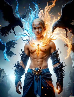 Male magic and myth: dragons, mages, elves, and sorcery. Cinematic UHD art.