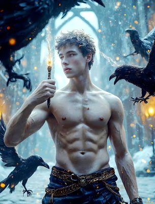 Male magic and myth: dragons, mages, elves, and sorcery. Cinematic UHD art.